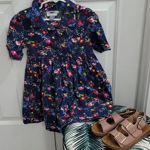 Toddler Girls 5T Flower Dress with Sandals